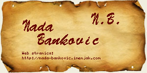 Nada Banković vizit kartica